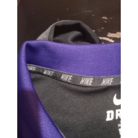Nike Golf Polo Shirt Mens XL Gray Purple Dri-Fit UNI Iowa Short Sleeve - Picture 6 of 11